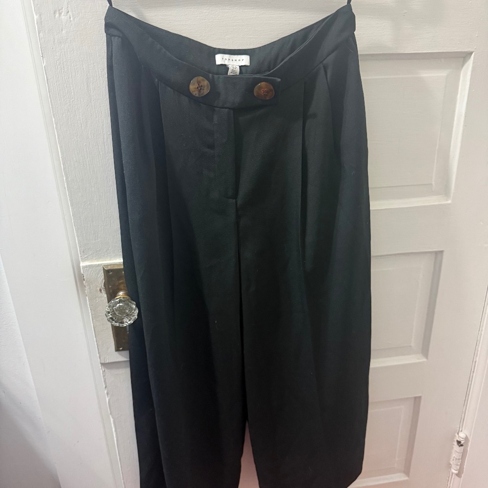 Top shop cropped wide leg dress pants